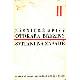 Svítání na západě (edice: Básnické spisy Otokara Březiny) [Otokar, Březina, poezie; graf. úprava Karel Svolinský]