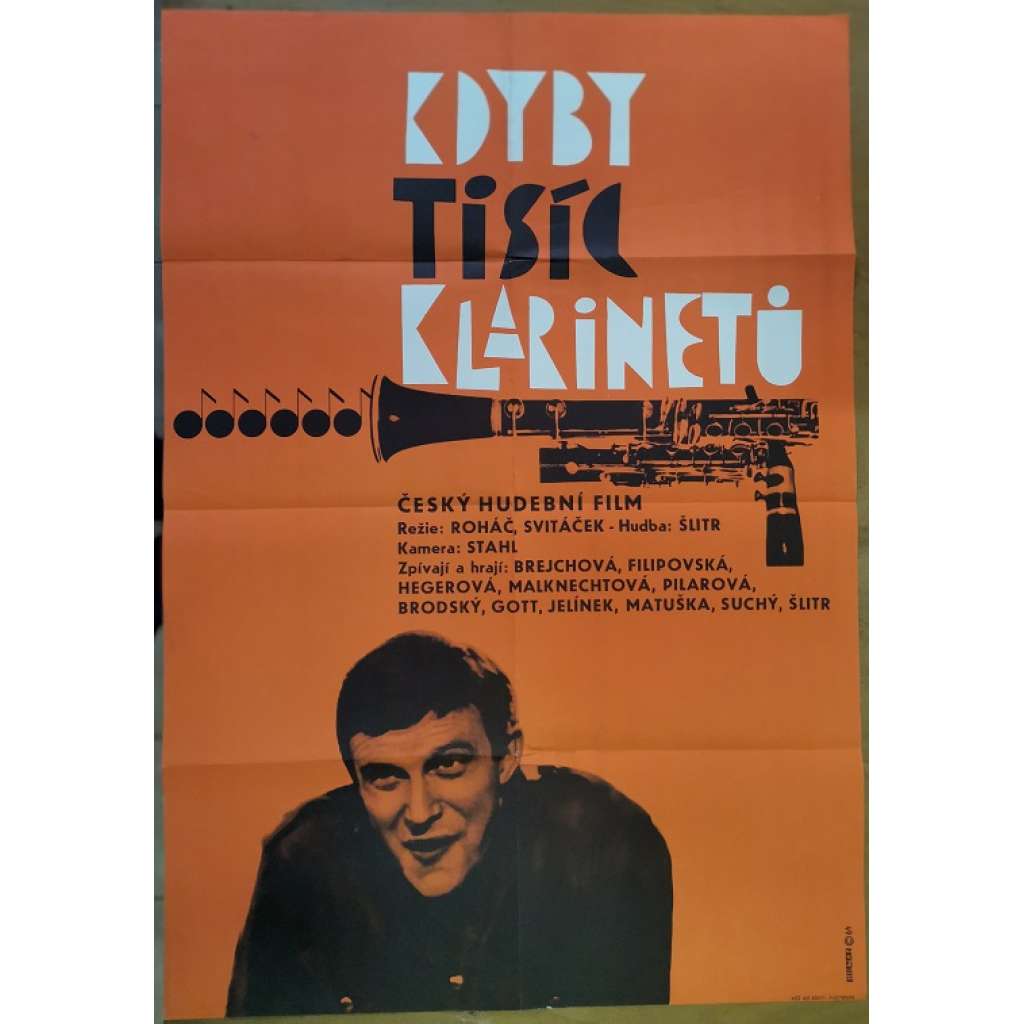 KDYBY TISÍC KLARINETŮ (filmový plakát 1964 - Jiří Suchý)