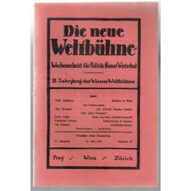 Die neue Weltbühne. Wochenschrift für Politik, Kunst, Wirtschaft. 15. Juni 1933. Nr. 24 [týdeník]