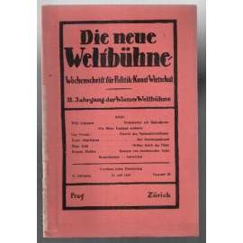 Die neue Weltbühne. Wochenschrift für Politik, Kunst, Wirtschaft. 13. Juli 1933. Nr. 28 [týdeník]