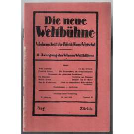 Die neue Weltbühne. Wochenschrift für Politik, Kunst, Wirtschaft. 20. Juli 1933. Nr. 29 [týdeník]