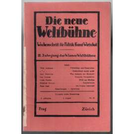 Die neue Weltbühne. Wochenschrift für Politik, Kunst, Wirtschaft. 3. August 1933. Nr. 31 [týdeník]