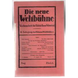 Die neue Weltbühne. Wochenschrift für Politik, Kunst, Wirtschaft.  31. August 1933. Nr. 35 [týdeník]