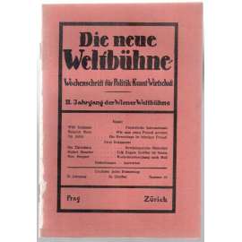 Die neue Weltbühne. Wochenschrift für Politik, Kunst, Wirtschaft. 26. Oktober 1933. Nr. 43 [týdeník]