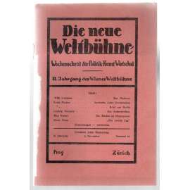 Die neue Weltbühne. Wochenschrift für Politik, Kunst, Wirtschaft. 2. November 1933. Nr. 44 [týdeník]