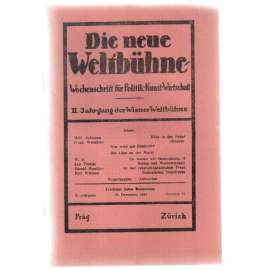 Die neue Weltbühne. Wochenschrift für Politik, Kunst, Wirtschaft. 28. Dezember 1933. Nr. 52 [týdeník]