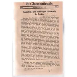 Die Internationale. Jahrg. 4. 30. April 1922. Heft 19 [časopis Internacionály, 4. ročník, sešit 19, duben 1922]