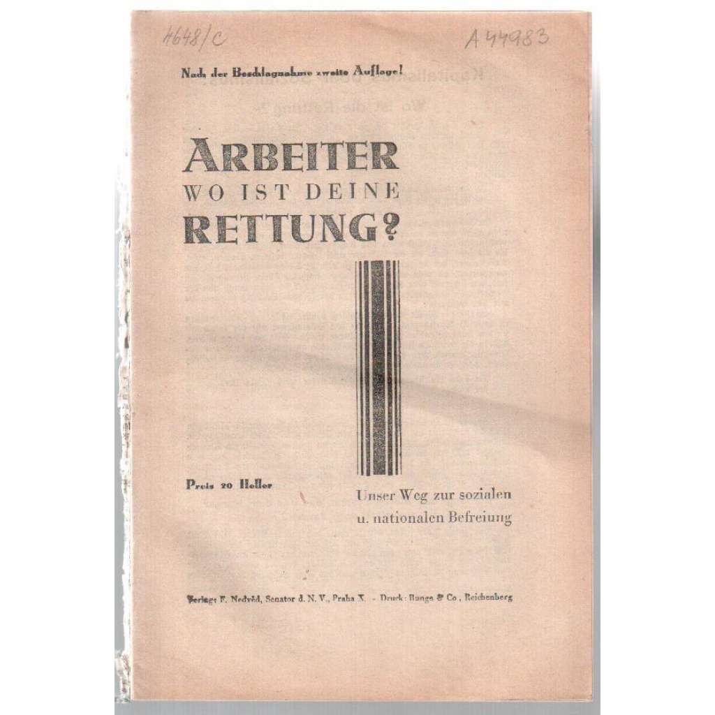 Arbeiter wo ist deine Rettung? Unser Weg zur sozialen u. nationalen Befreiung [komunismus]