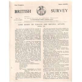 British Survey. Vol. IV.1943, No.11-15, 17-26 + Special Number [britský časopis, roč. IV. 1943, 11-45, 17-26 + zvl.vyd.]