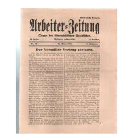 Arbeiter-Zeitung. Nr. 12. 24. März 1935. 2. Jahrgang [rakouský týdeník, č. 12, 24. březen 1935, 2. ročník]