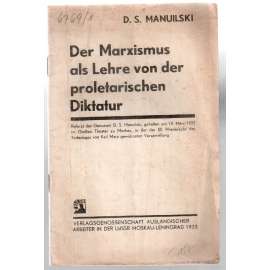 Der Marxismus als Lehre von der proletarischen Diktatur [marxismus]