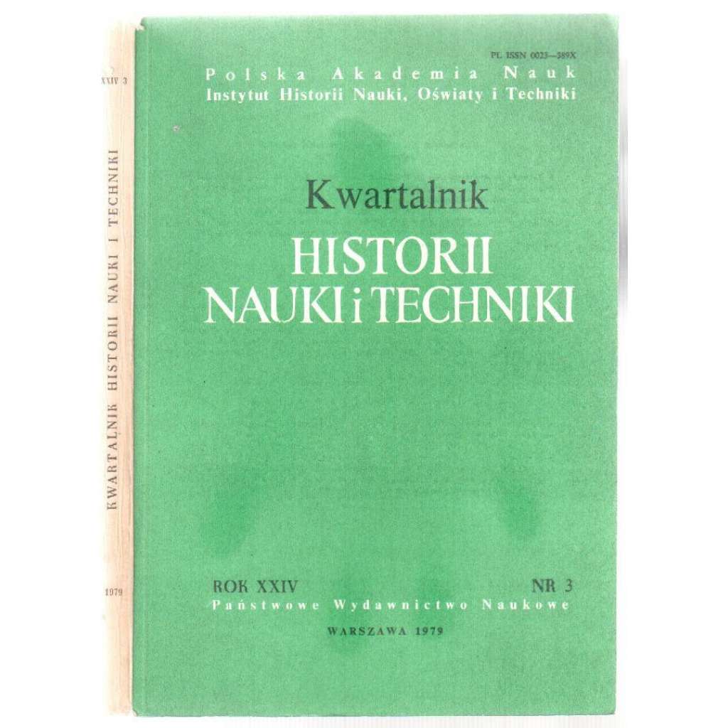 Kwartalnik Historii Nauki i Techniki . Rok XXIV. Nr. 3 [historie, věda, ročník XXIV, č. 3]