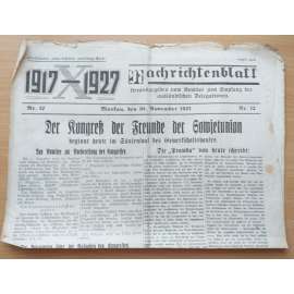 Nachrichtenblatt. Nr. 12, den 10. November 1927 [socialismus, SSSR, noviny, č. 12. 10. listopadu 1927]