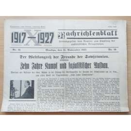 Nachrichtenblatt. Nr. 16, den 14. November 1927 [socialismus, SSSR, noviny, č. 16. 14. listopadu 1927]