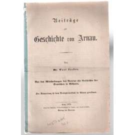 Beiträge zur Geschichte von Arnau [Hostinné, historie]