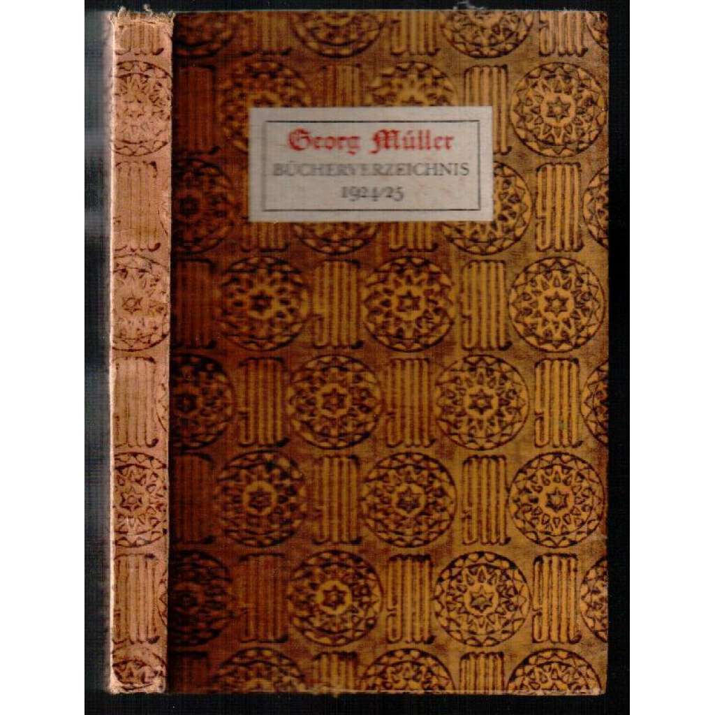 Bücherverzeichnis 1924/1925 [katalog knih; Verlag Georg Müller]