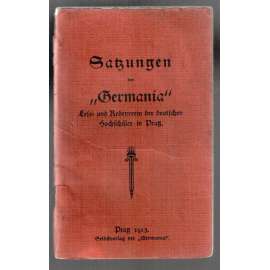 Satzungen der "Germania". Lese- und Redeverein der deutschen Hochschüler in Prag [stanovy spolku]