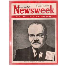 Continental Newsweek. The U.S. Magazine of News Significance. March 18, 1946 [časopis USA, 18. března 1946]