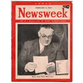 Newsweek. The U.S. Magazine of News Significance. February 3, 1947 [časopis USA, 3. února 1947]