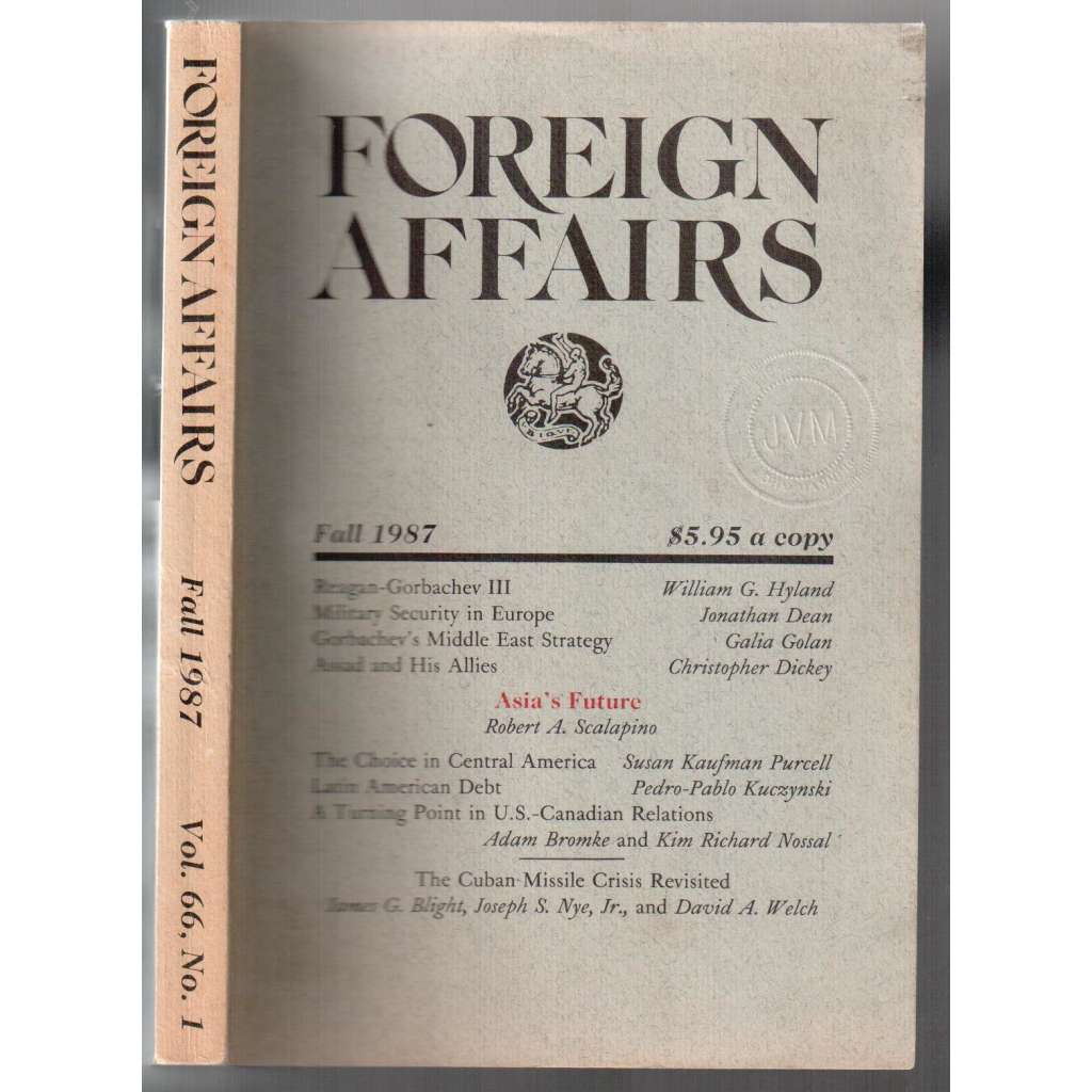 Foreign Affairs. Fall 1987, Vol. 66, No. 1 [magazín USA, podzim 1987, č. 1]