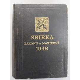 Sbírka zákonů a nařízení republiky Československé 1948+Příloha Sbírky zákoů republiky Československé 1948 (právo, komunismus, znárodnění, polokožená vazba - vazba kůže)