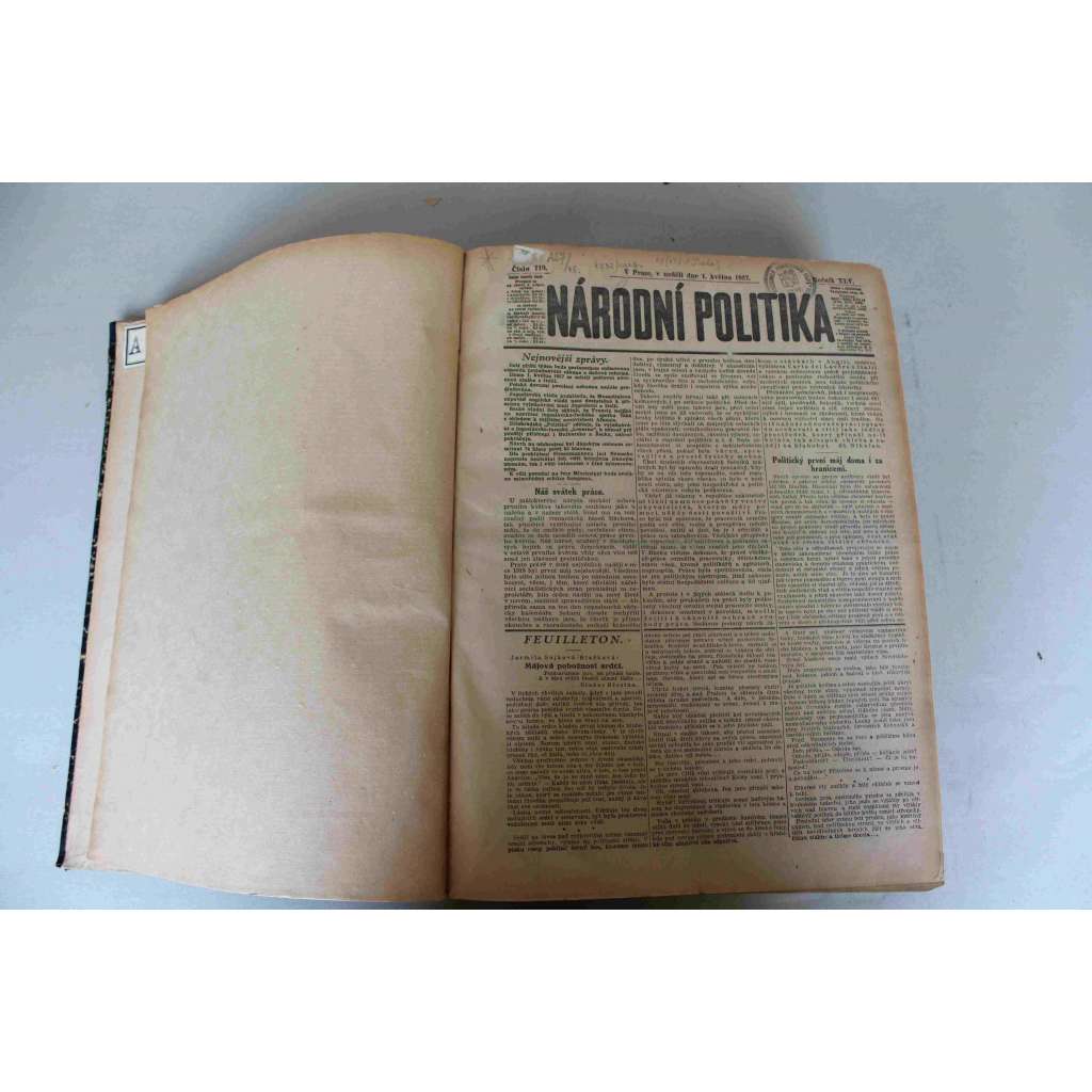 Národní politika 1927, ročník XLV (květen, červen) [noviny, deník, první republika, mj. Čína, Brdská střelnice, K 25. výročí založení č. filharmonie, Albánie, Hospodářská výstava v Praze, Sokolstvo a armáda, inzerce Tatra]