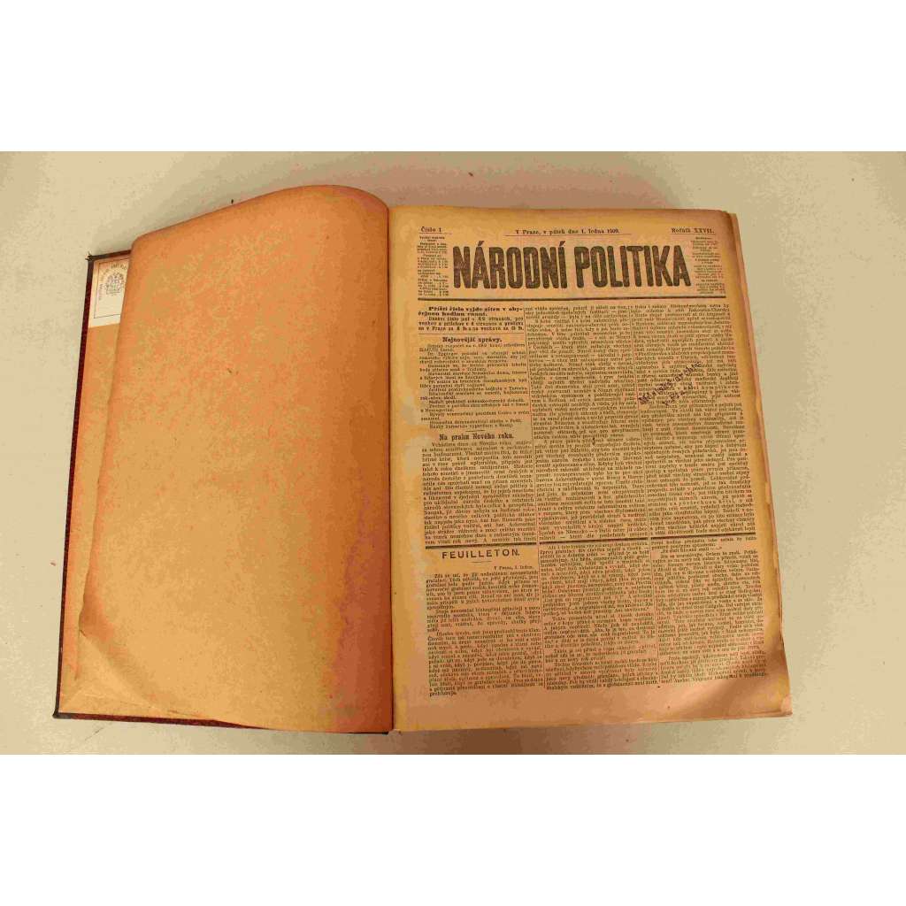 Národní politika 1909 [1] (leden, únor) [noviny, deník, Rakousko Uhersko, mj. Turistika a alpism, Český dějepisec mezi Francouzi [A. Denis], Zemětřesení Kalabrie a Sicilie, Z cesty k protinožcům, Max Dvořák, Události na Balkáně, inzerce)