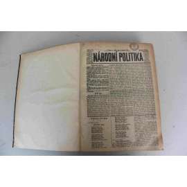 Národní politika 1925, ročník XLIII (květen, červen) [noviny, deník, první republika, mj. První máj, Před konferencí Malé Dohody [Malá Dohoda], Jan Štursa, Tragedie Bulharska, Nesnáze Itálie, Náš sokolský den, Amundsenova výprava, inzerce]