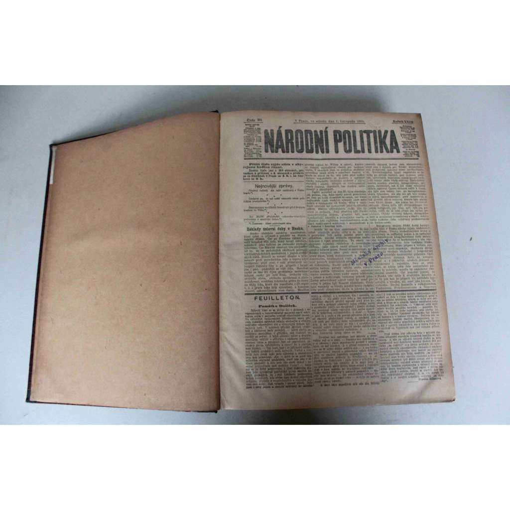 Národní politika 1905 [6] ročník XXIII (listopad, prosinec) [noviny, deník, Rakousko Uhersko, mj. Německé pikle proti míru, Události na Rusi [Rusko], Bouřlivé dny v Praze, Norsko královstvím, Sněm království Českého, František Schwarz, inzerce]