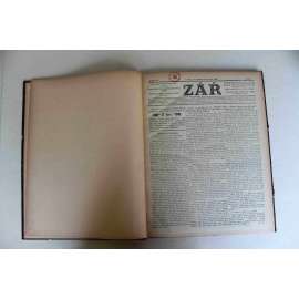 Zář. Krejcarový týdenník pracujícího lidu 1900, ročník IV. (noviny, týdeník, Rakousko Uhersko, mj. Horníci ve stávce, Císař a rokování o hornících, Vilém Liebknecht)