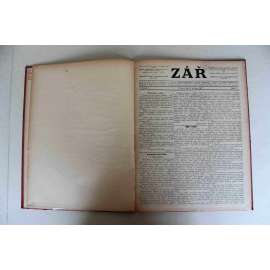 Zář. Krejcarový časopis 1897, roč. I. (noviny, Rakousko Uhersko, mj. Program listu, Jean Paul Marat, Bedřich Engels, Za Janem Nerudou)