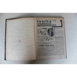 Tvorba. Týdeník pro kulturu a politiku, ročník IV. 1929 (časopis, první republika, avantgarda, mj. Lenin sociální inženýr, Golfský proud a podnebí Evropy, Karel May, Plukovník Švec, O legionářskou tradici)