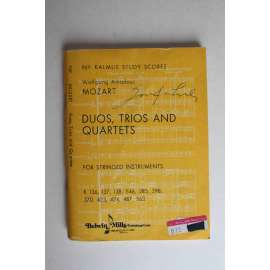 Dous, Trios and Quarters. For stringed instruments (Dua, tria a kvartety pro smyčcové nástroje - housle, viola, violoncello; podpis Josef Suk)