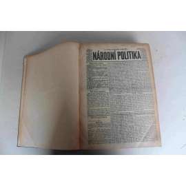 Národní politika 1927, ročník XLV (leden, únor) [noviny, první republika, mj. Nový projev pana presidenta [Masaryk], Mussolini o rozvoji fašismu, Litva mezi mlýnskými kameny, Slovensko a Podkarpatská Rus, Josef Tiso, O záchranu českého sklářství, inzerce)