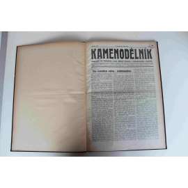 Kamenodělník 1938, ročník XXXIV (časopis, stavebnictví, mj. Podkarpatoruští kamenodělnící sněmovali, Podivné cesty našich průmyslníků, Nárok v mobilisaci narukovaným)