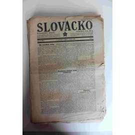 Slovácko. Komunistický obdeník 1924, roč. XVI (noviny, Hodonín, první republika, komunismus, mj. Před uznáním SSSR, Třídní boj, Mariánský sloup, Smetanovo jubileum, Proti drahotě a zbídačování mas!)