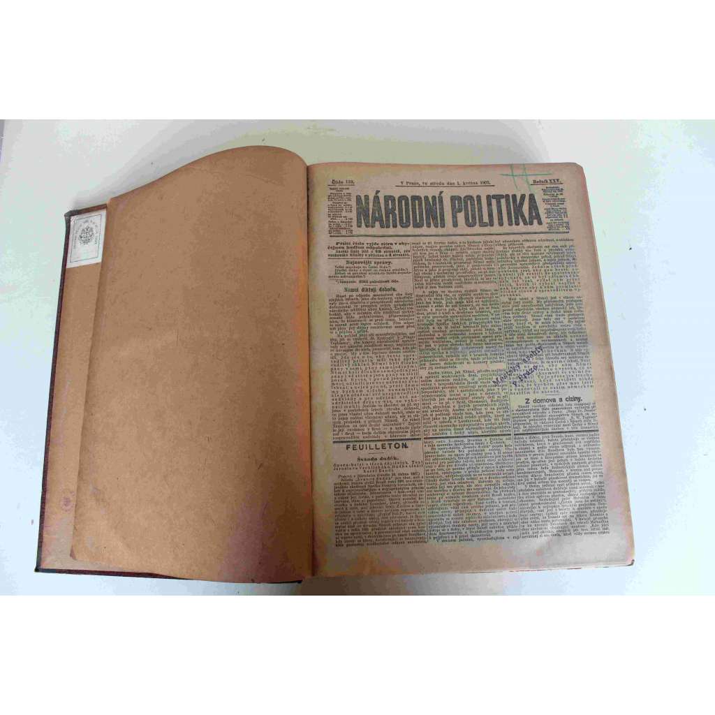 Národní politika 1907 [3] ročník XXV (květen, červen) [noviny, deník, Rakousko Uhersko, mj. Němci diktují dohodu, Chceš-li mír, chystej válku!, Události na Rusi, Užší volby, Český tělocvik v Rusku, inzerce)