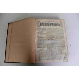 Národní politika 1903 ročník XXI (březen, duben) [noviny, deník, Rakousko Uhersko, mj. Události v Maroku, Jubileum papeže Pius IX, Německopokroková výprava do Lovosic, Frant. Lad. Rieger - úmrtí, České velikonoce)