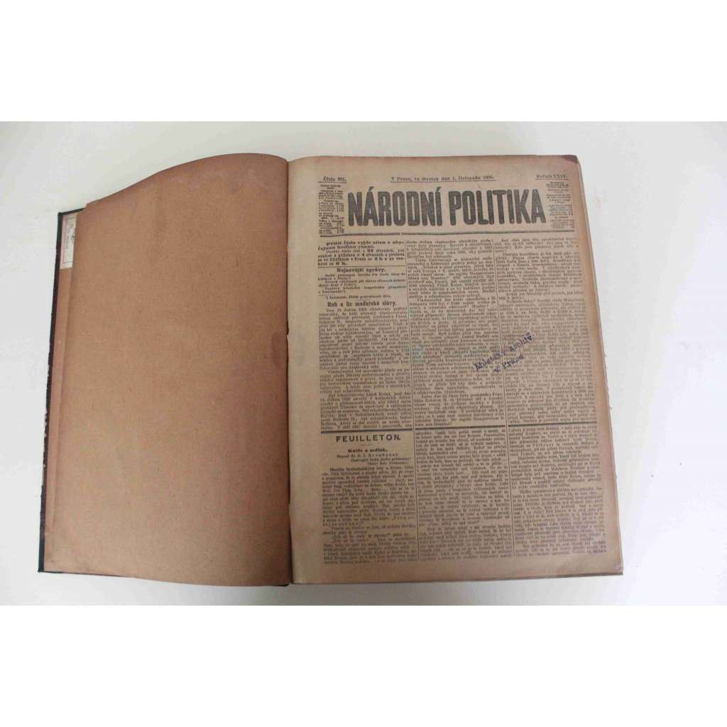 Národní politika 1906 [6] ročník XXIV (listopad, prosinec) [noviny, deník, Rakousko Uhersko, mj. Boj církve se státem, Zápas o České Budějovice [volby], Události na Rusi, Dánský král v Berlíně, Z Makedonie, Politický proces v Ružomberku [Hlinka, Šrobár])