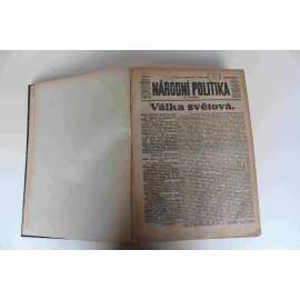 Národní politika 1915, ročník XXXIII (duben-červen) [noviny, deník, první světová válka, mj. Válka světová, Válka ve vzduchu, Boje o Dardanely, Bulharsko a Srbsko, Halič, Zničený Arras, Dobytí Přemyšlu)