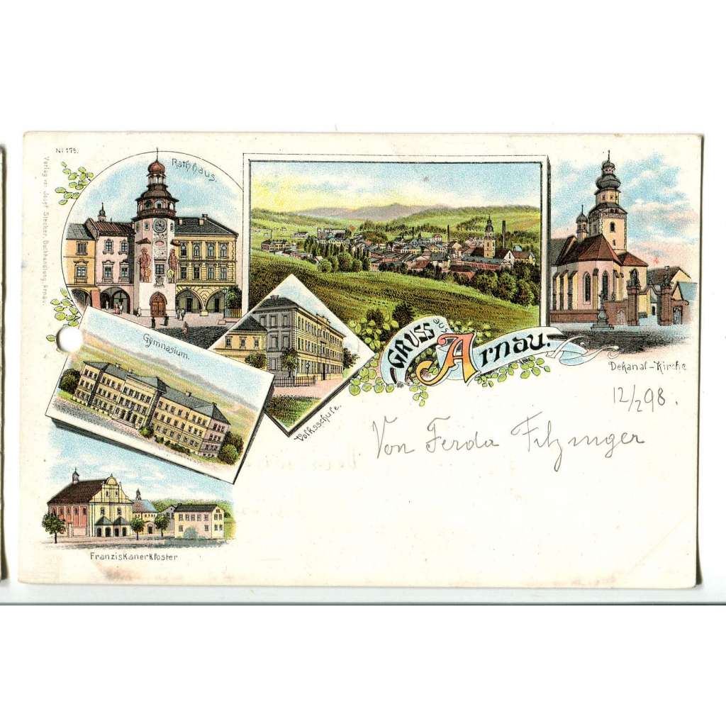 Hostinné, Trutnov, litografie (pošk.)