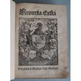 Kronika česká Václava Hájka z Libočan (Hájkova, Hájek) Vyd. Schonfeld 1823