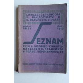 Seznam knih a časopisů nakladatelství Beaufort 1913 [mj. včetně spisů JULES VERNE]