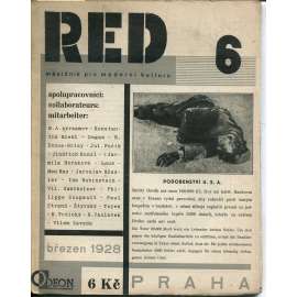 ReD Revue Devětsilu roč. 1., č. 6 (1928) Měsíčník pro moderní kulturu (Revue Svazu Moderní Kultury Devětsil)