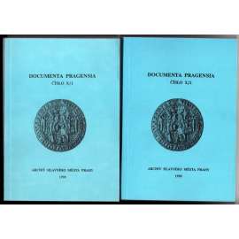 Documenta Pragensia X/1 a X/2/1990 (2 svazky) - sborník studií o dějinách knihtisku a vydávání knih v Praze [knihtisk, knihy, tisk, tiskaři, obchod s knihami, vydávání knih, knihkupci, knihovny, antikvariát apod.]