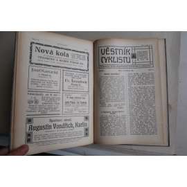 Věstník cyklistů, ročník 1. 1908/09, čísla 1-6 [kolo bicykl cyklistika]