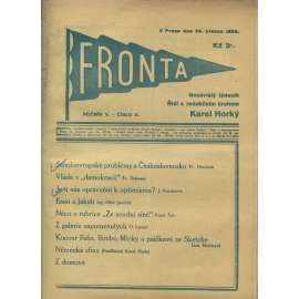 Fronta, ročník V., číslo 5/1932 (Nezávislý týdeník)