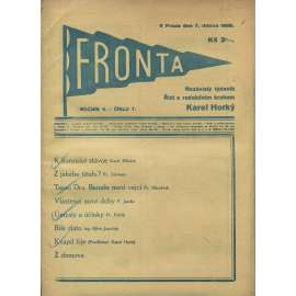 Fronta, ročník V., číslo 7/1932 (Nezávislý týdeník)