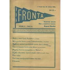 Fronta, ročník V., číslo 10/1932 (Nezávislý týdeník)