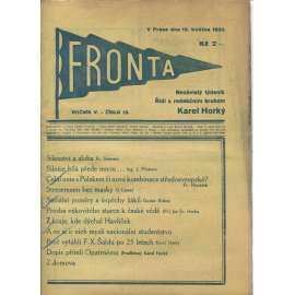 Fronta, ročník V., číslo 12/1932 (Nezávislý týdeník)